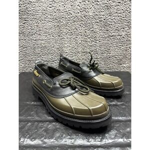 Aime Leon Dore Leather Rubber Papia Moc Slip On Boot Green Mens Size 10.5 US